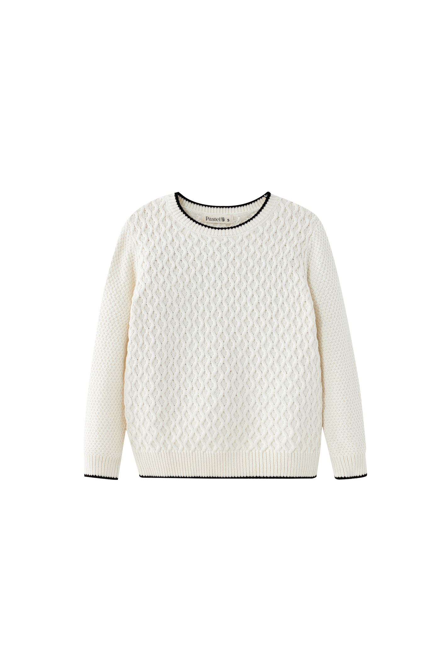 Honeycomb Stitch Sweater - CREAM