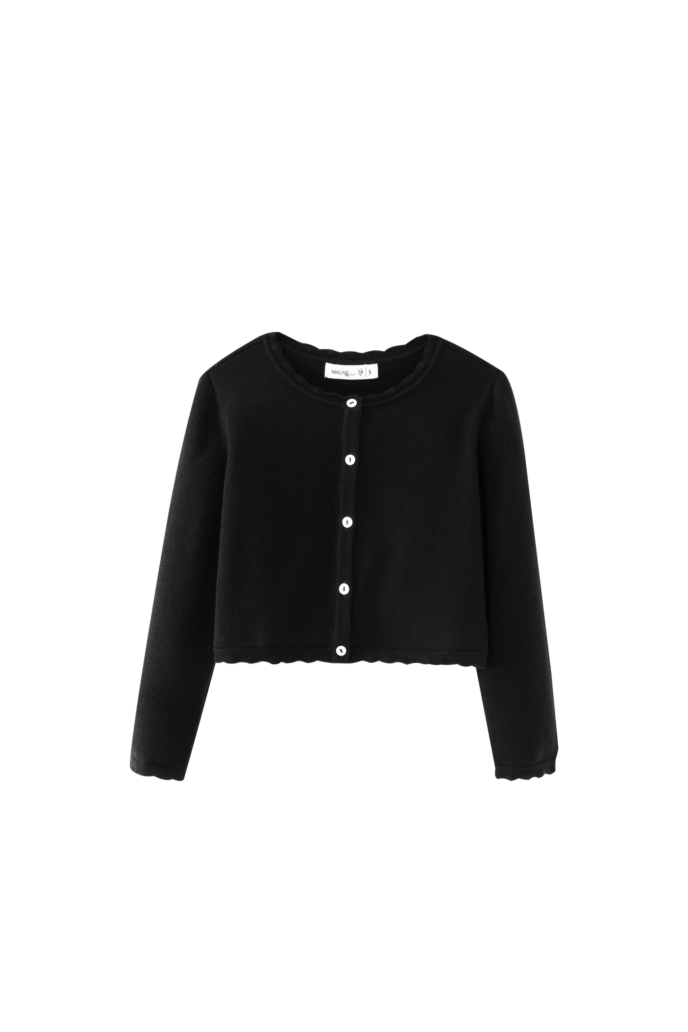 Cardigan With Scalloped Edging