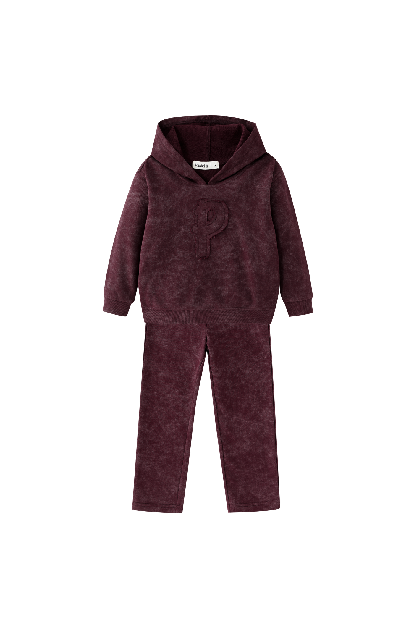 P Emblem Tie Dye Tracksuit - BURGUNDY