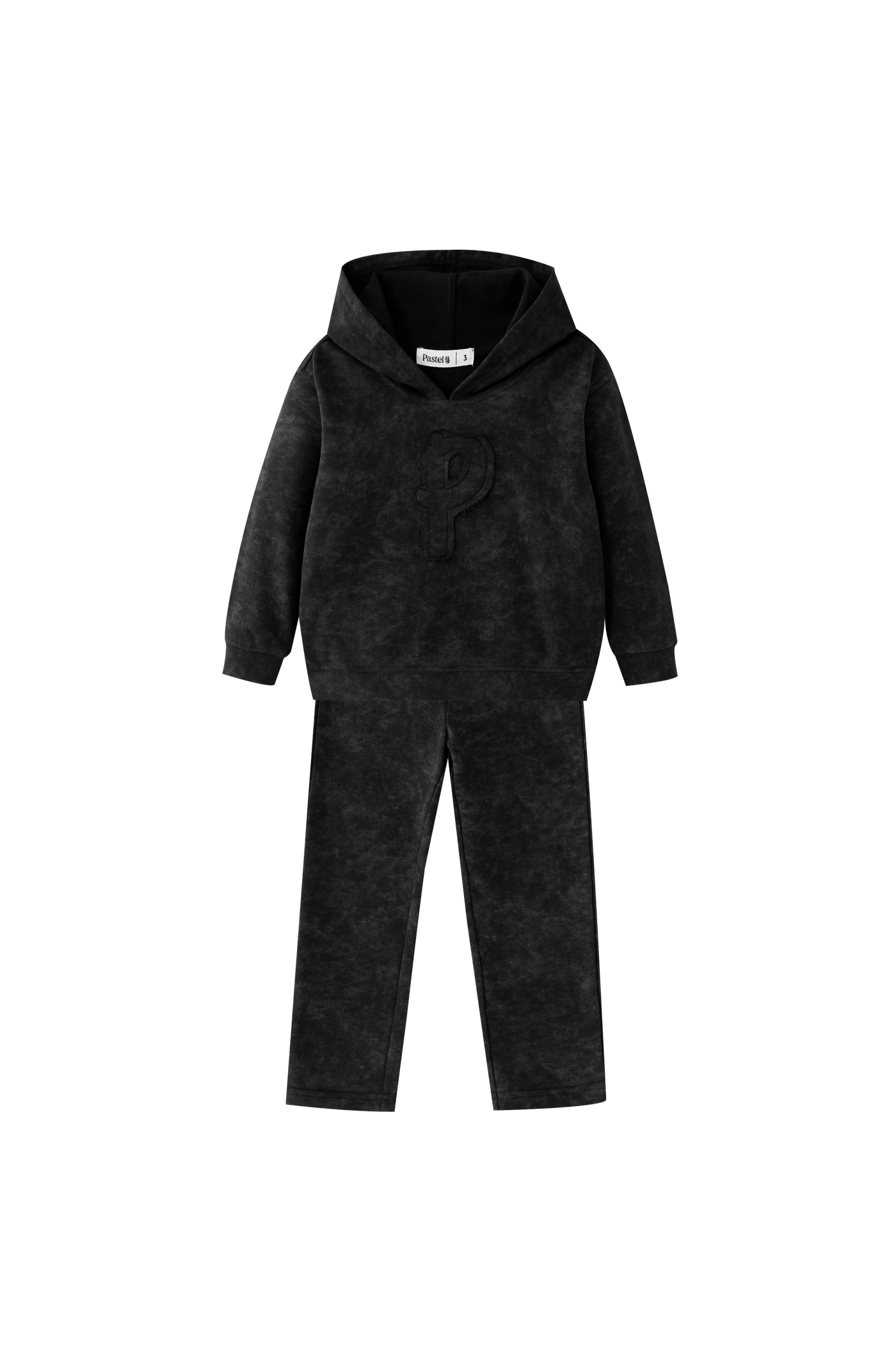P Emblem Tie Dye Tracksuit - BLACK