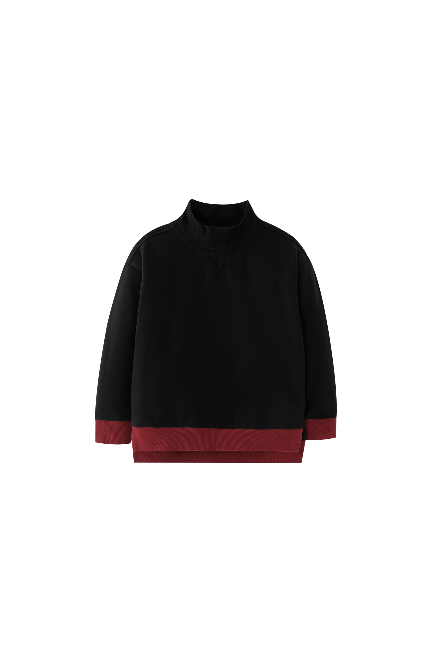 Mock Neck Sweatshirt With Contrast Edging