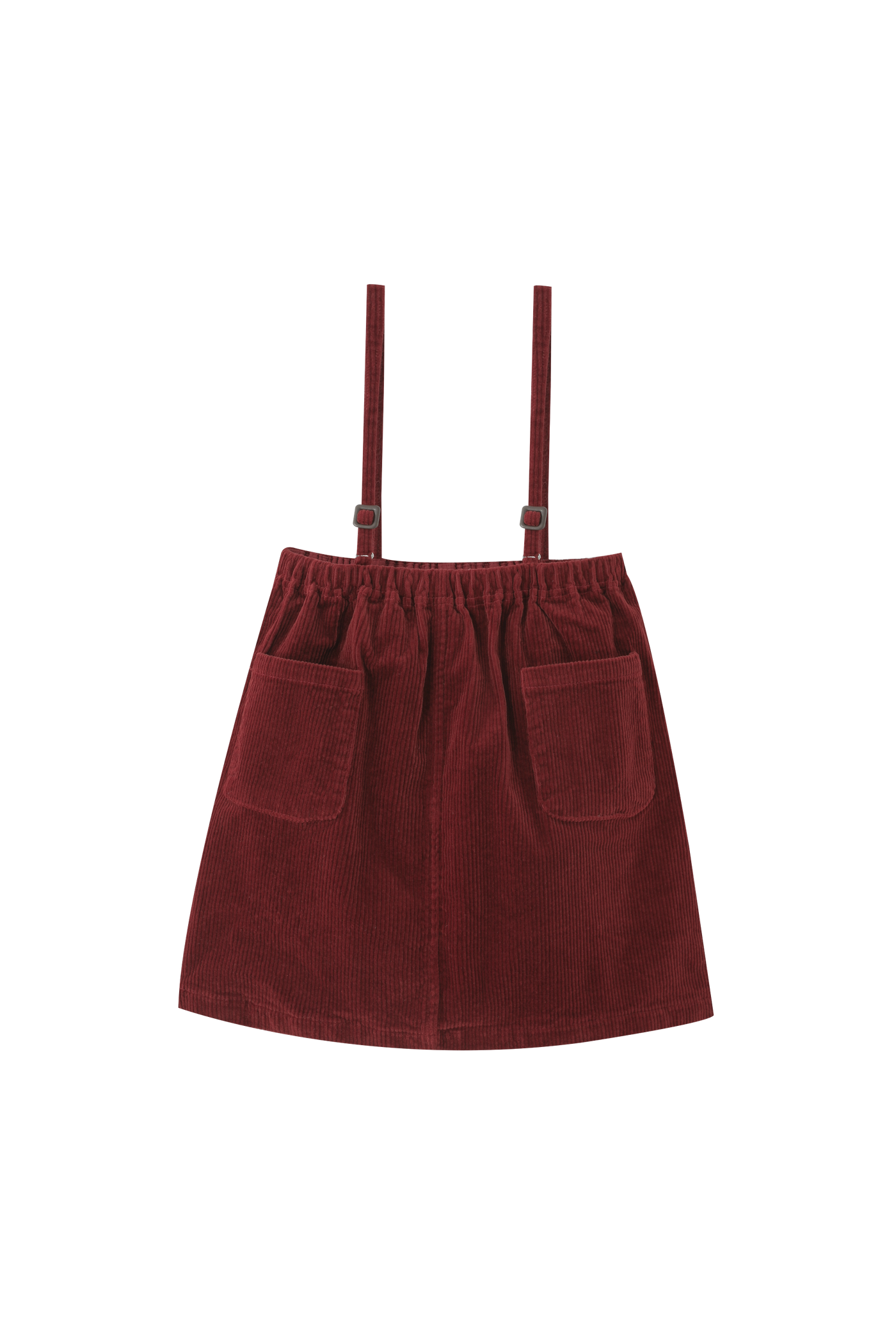 Corduroy Jumper With Thin Shoulder Strap - RUST