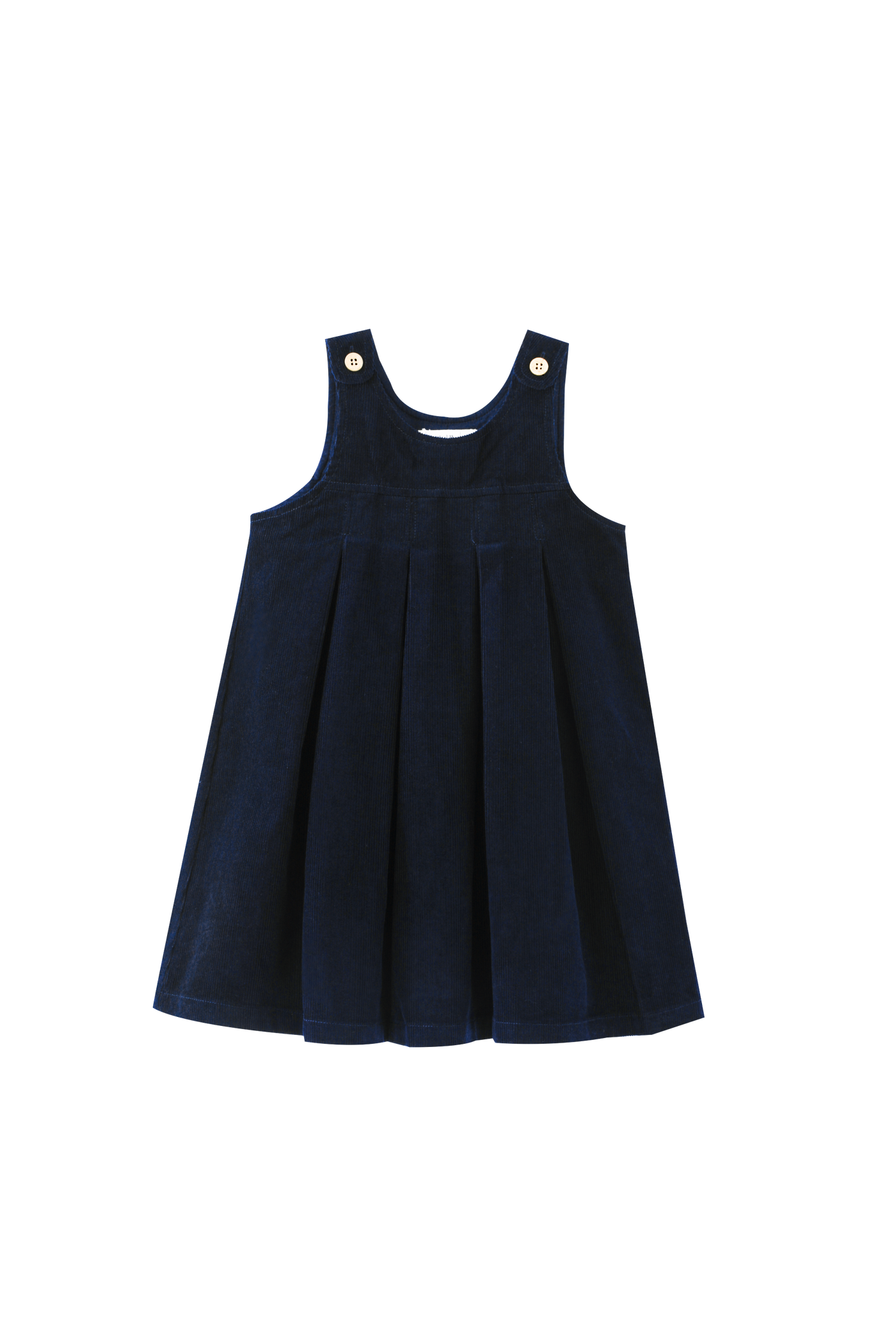 Corduroy Pleated High Yoke Jumper - NAVY
