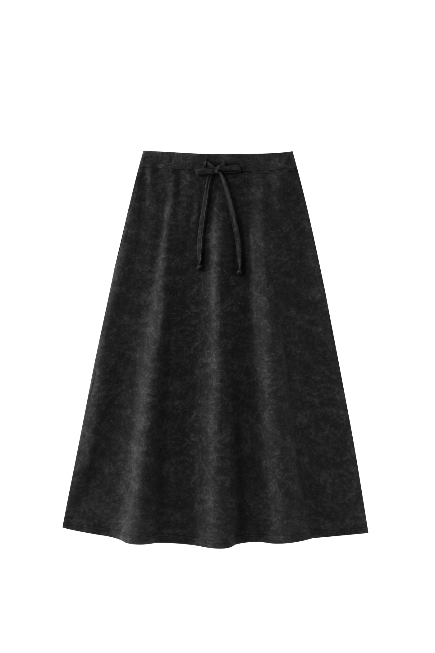 Midi Tie Dye Skirt - BLACK