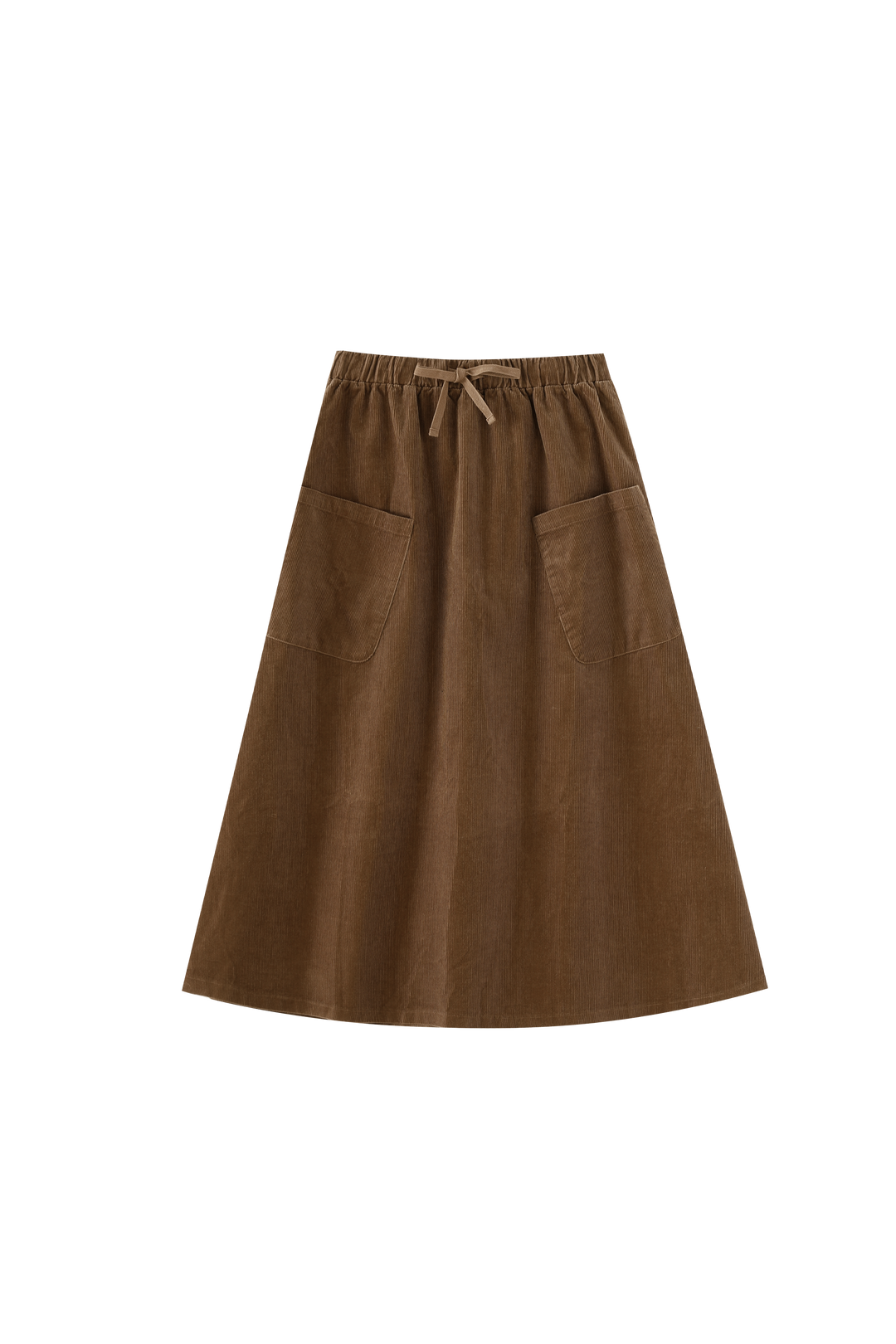 ◎mangomanyplease◎ ORI PINTUCK SKIRT (2colors) Striped destroy denim mid-length skirt with a flower