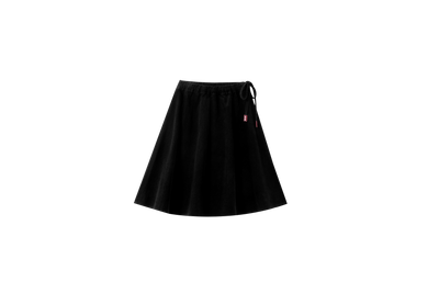 Corduroy Circle Skirt With Tie