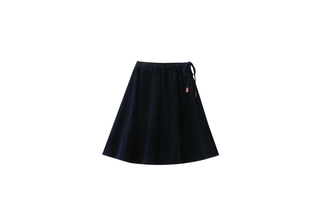 Corduroy Circle Skirt With Tie