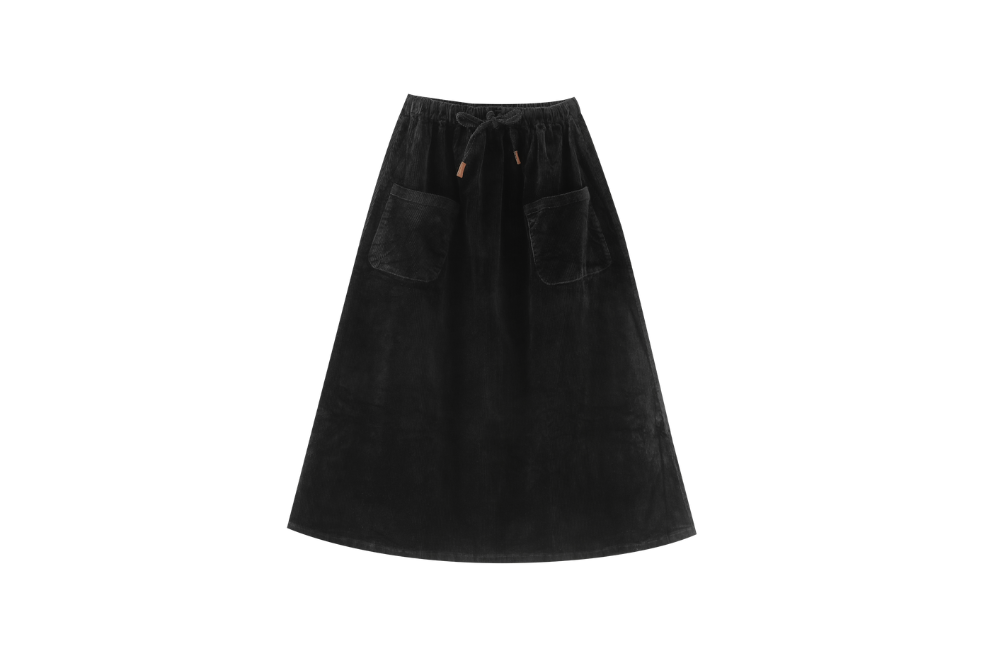 Midi Circle Skirt With Pockets And Tie