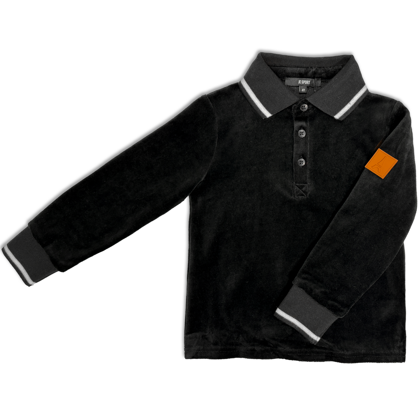 Velour Polo - BLACK