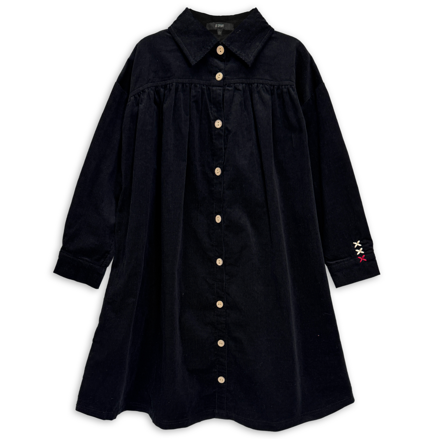 Corduroy Dress - BLACK
