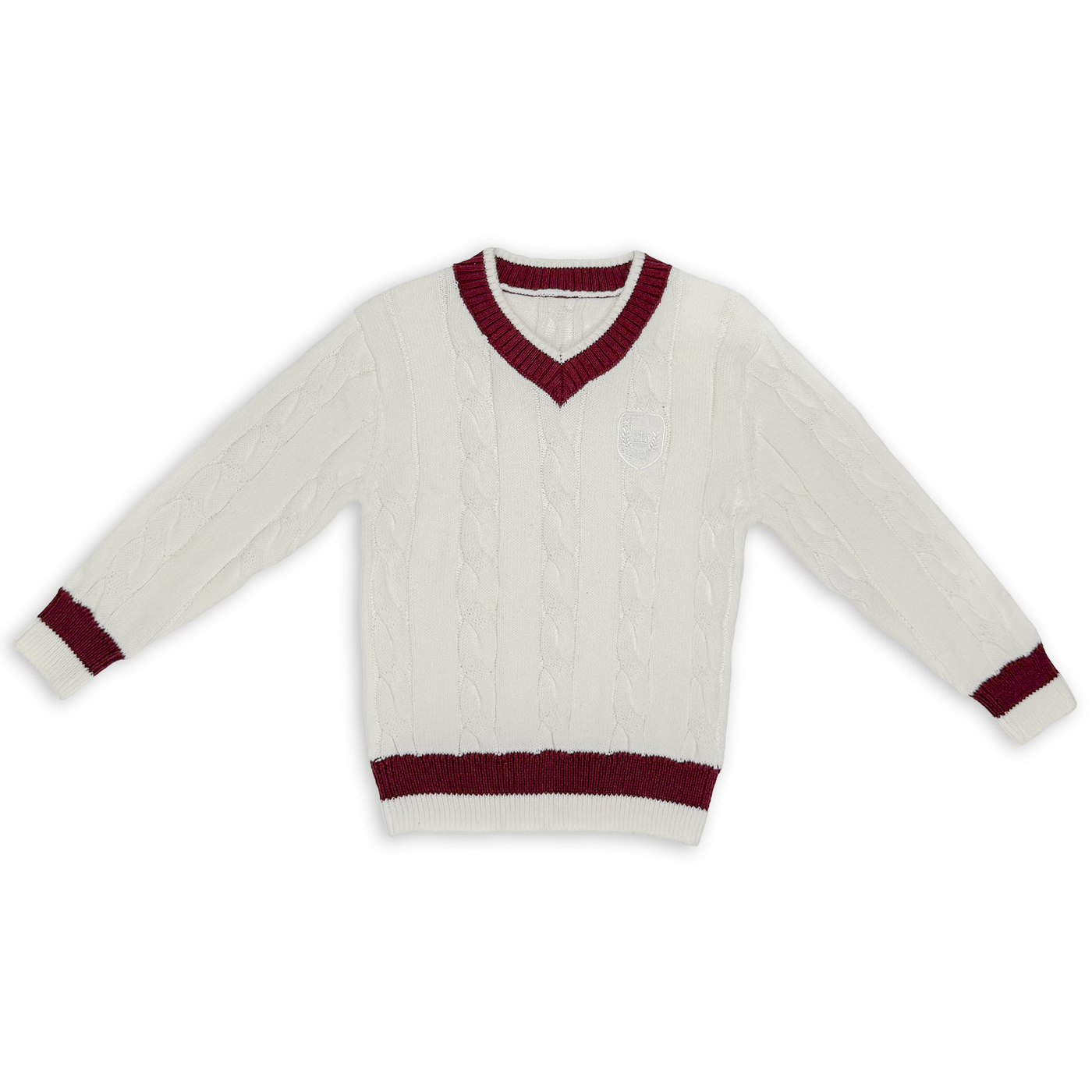 Cable Crew Sweater - OFF WHITE