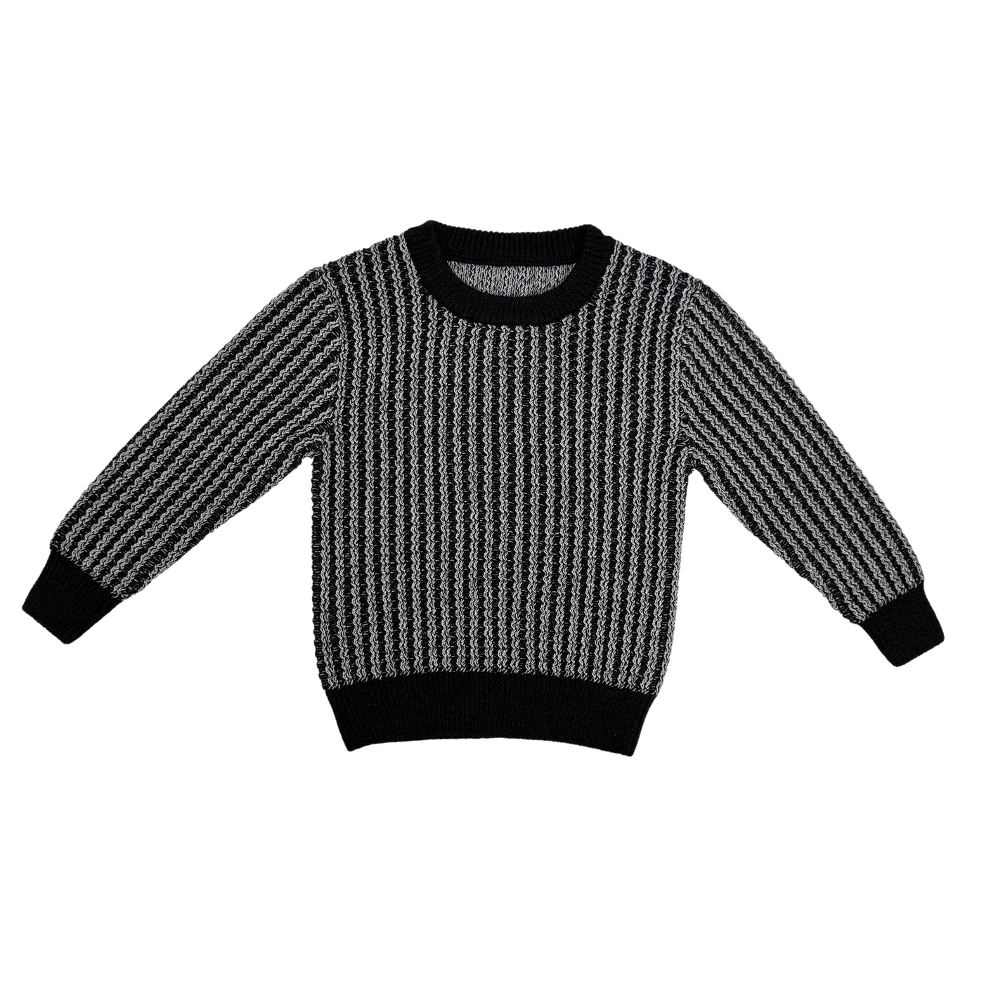 Braided Knit Crew Sweater