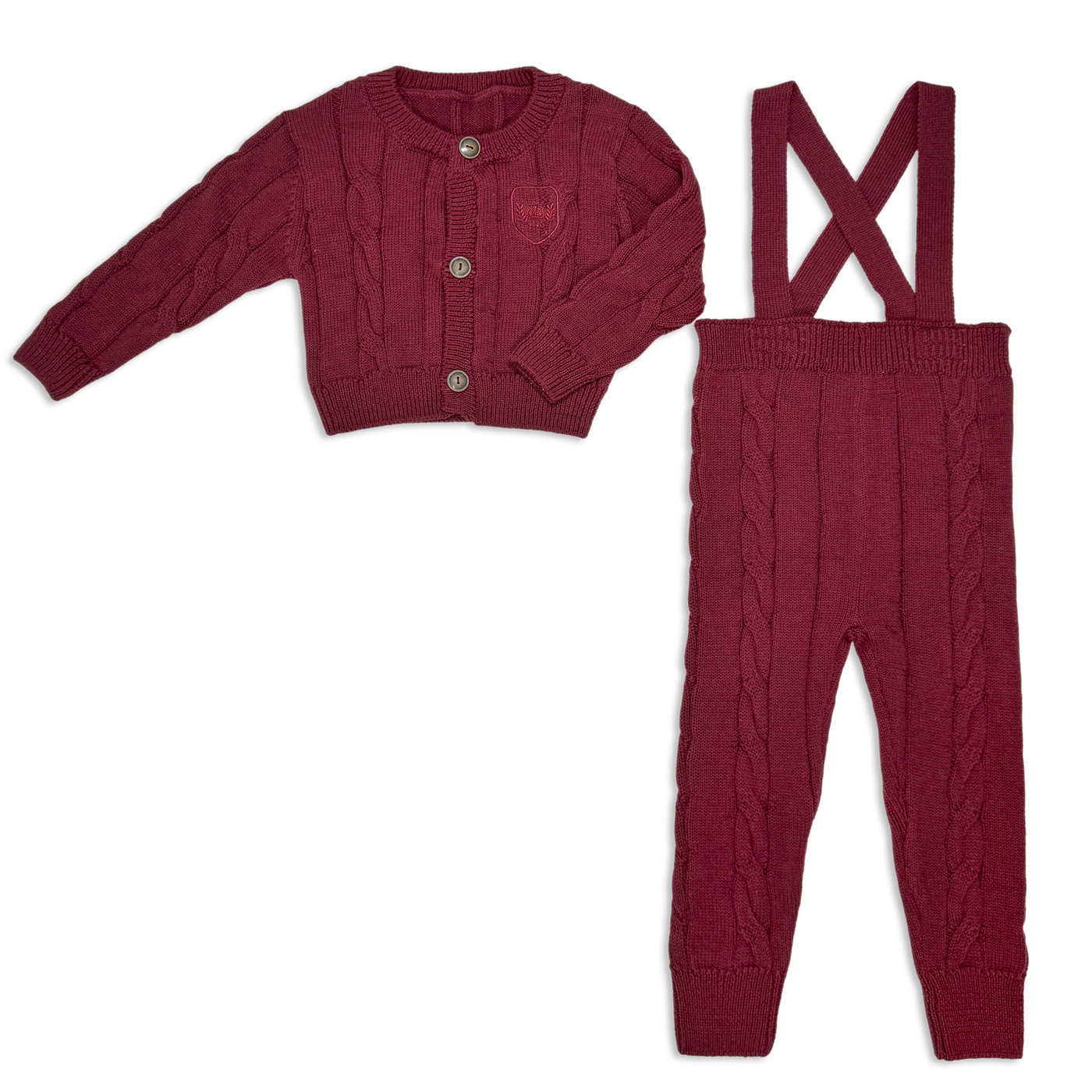 Cable 2Pc Set - BURGUNDY