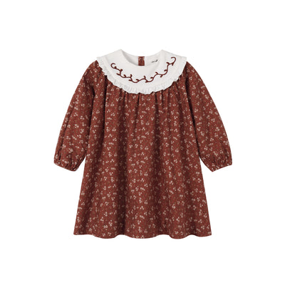 Floral Burnt Bib Dress