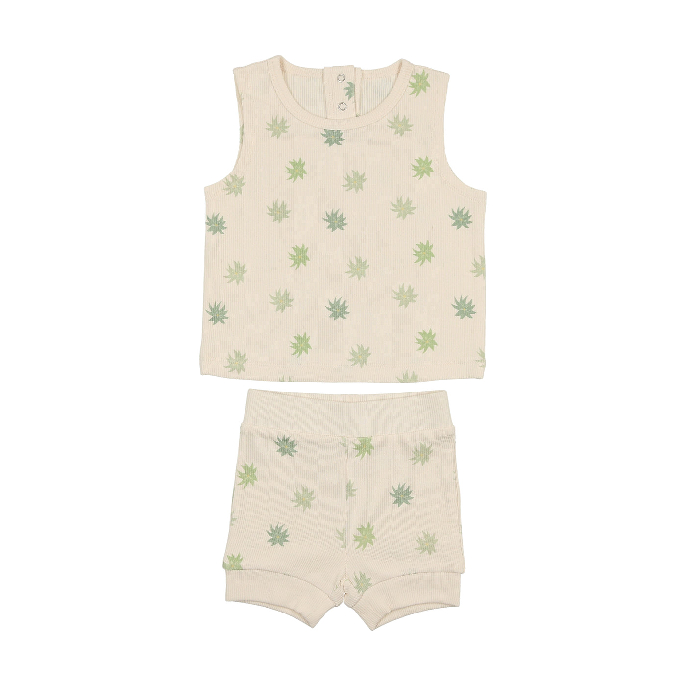 Floral Ribbed 2 Pc Set Boys