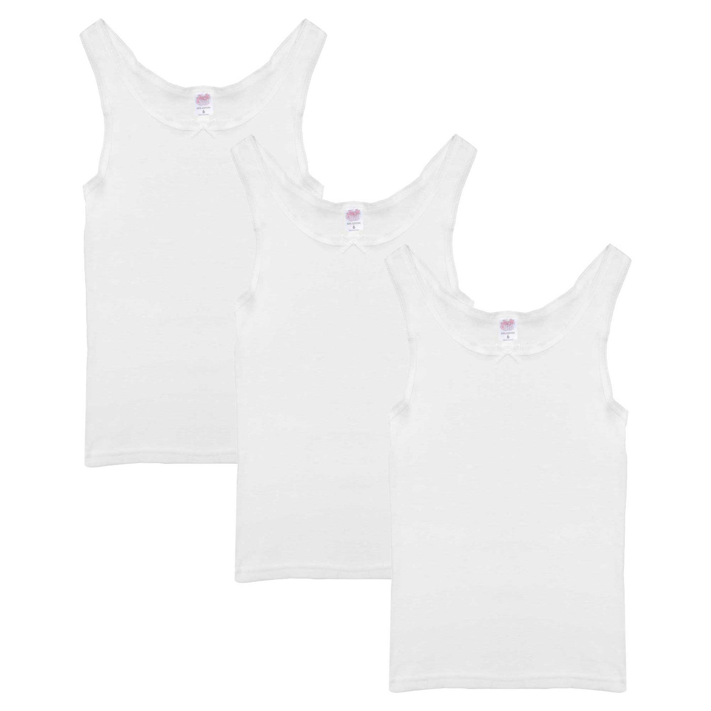 Girl's Sleeveless Undershirt - 3 Pack