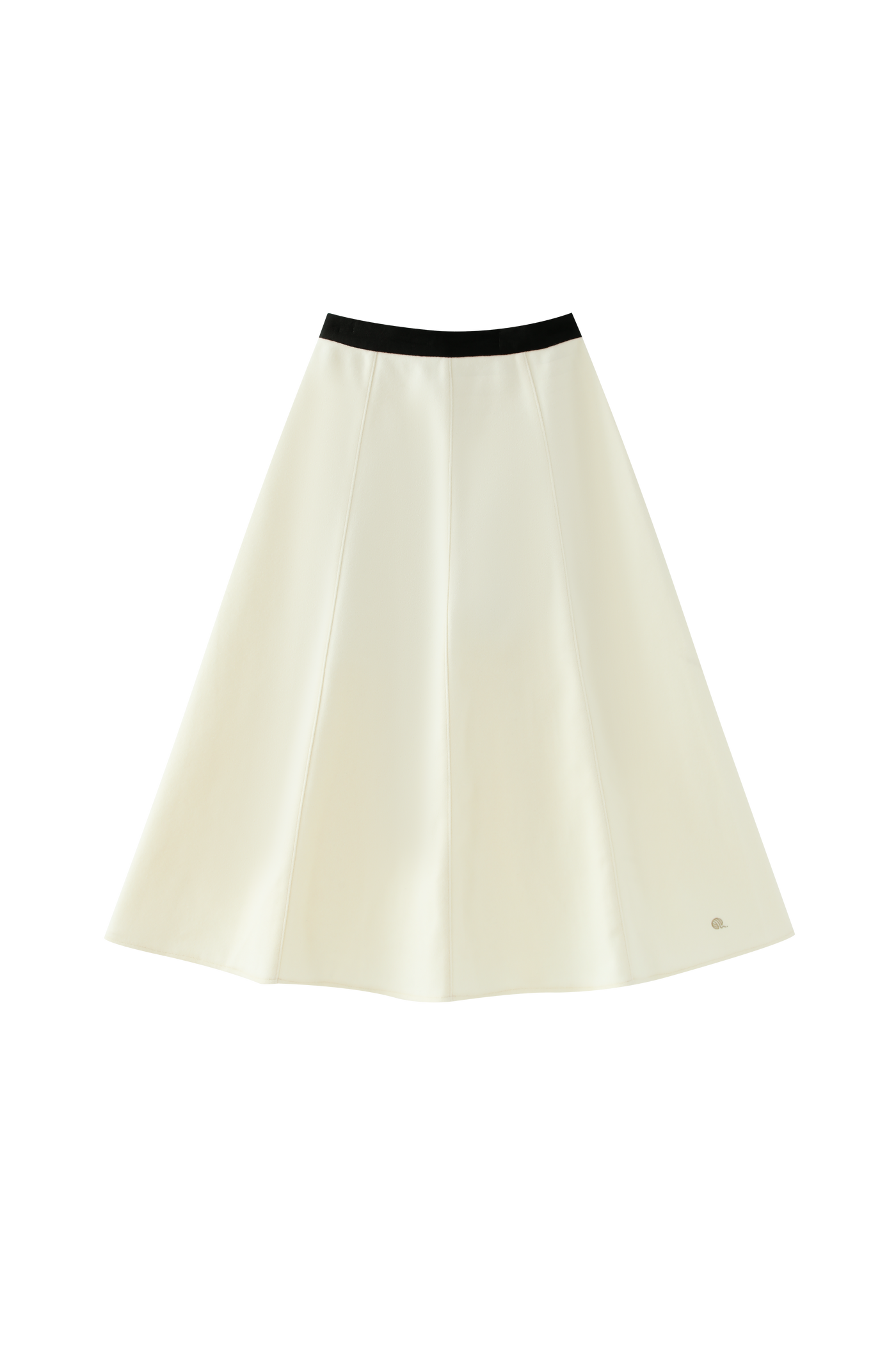 Wool Circle Skirt - CREAM