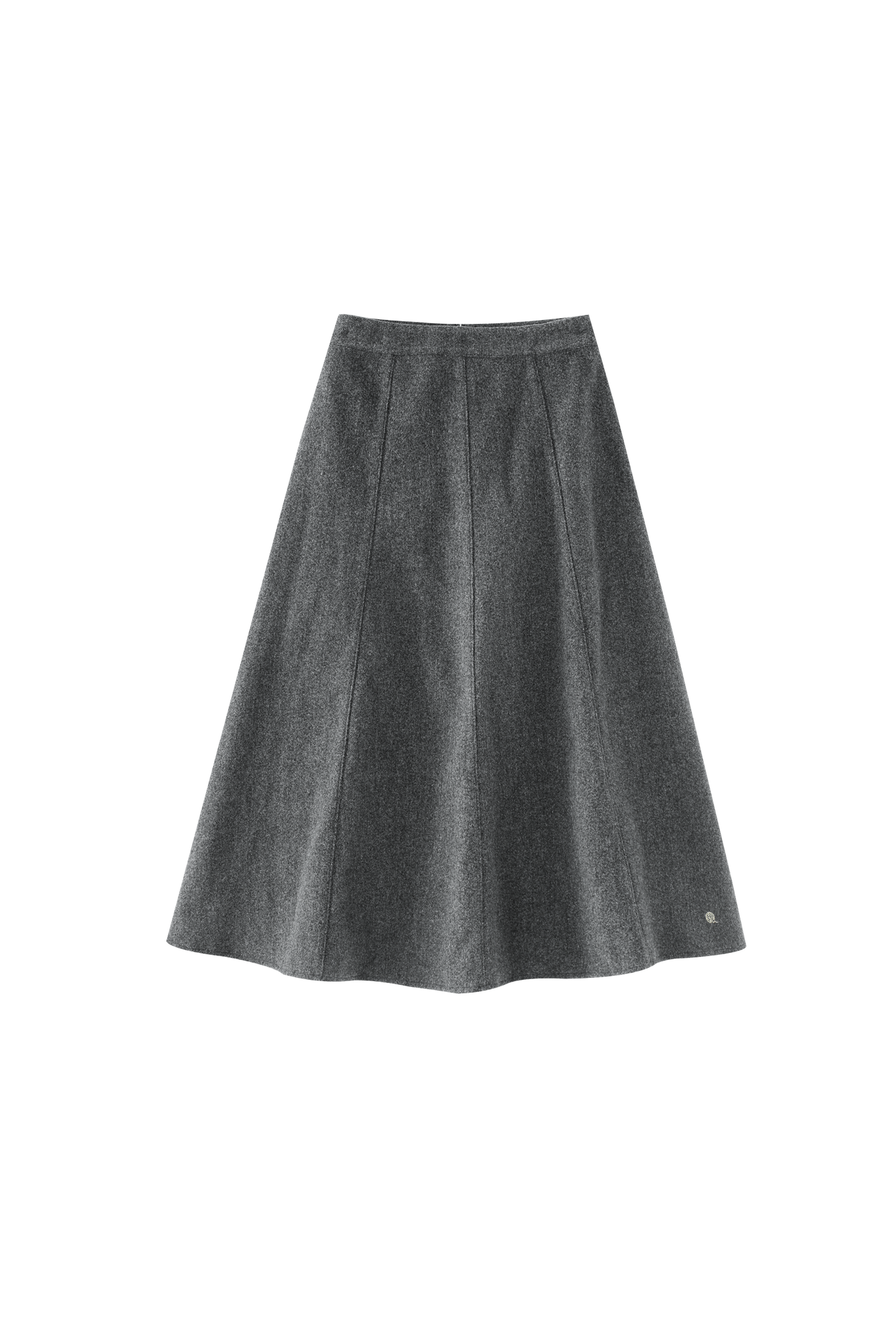 Wool Circle Skirt - GREY
