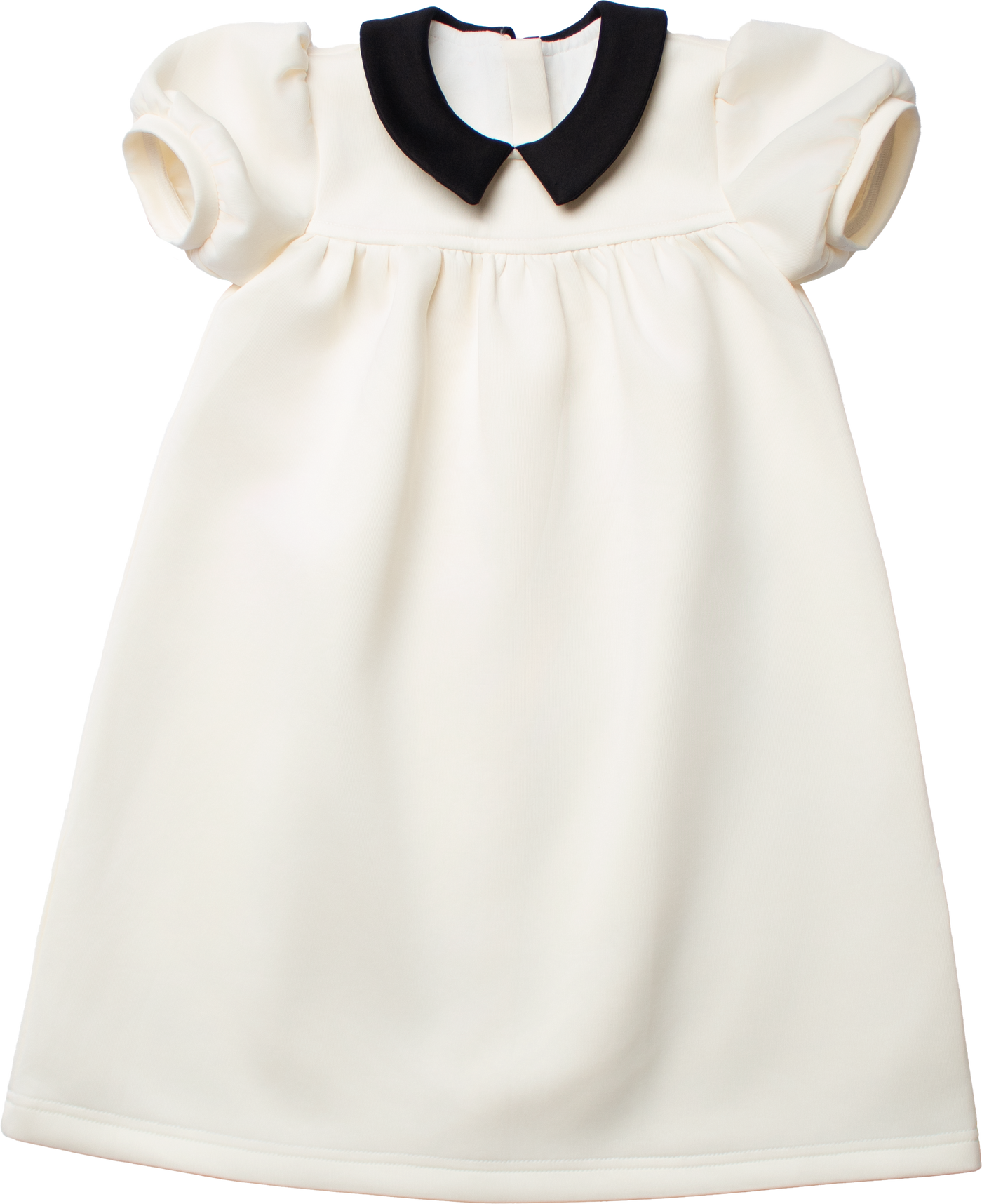 Scuba Dress With Contrast Collar