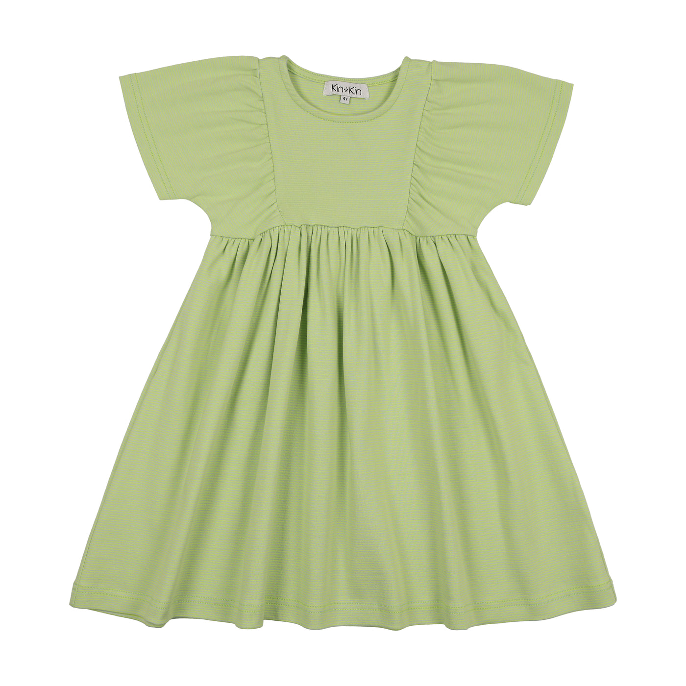 Striped S/S Dress - Green