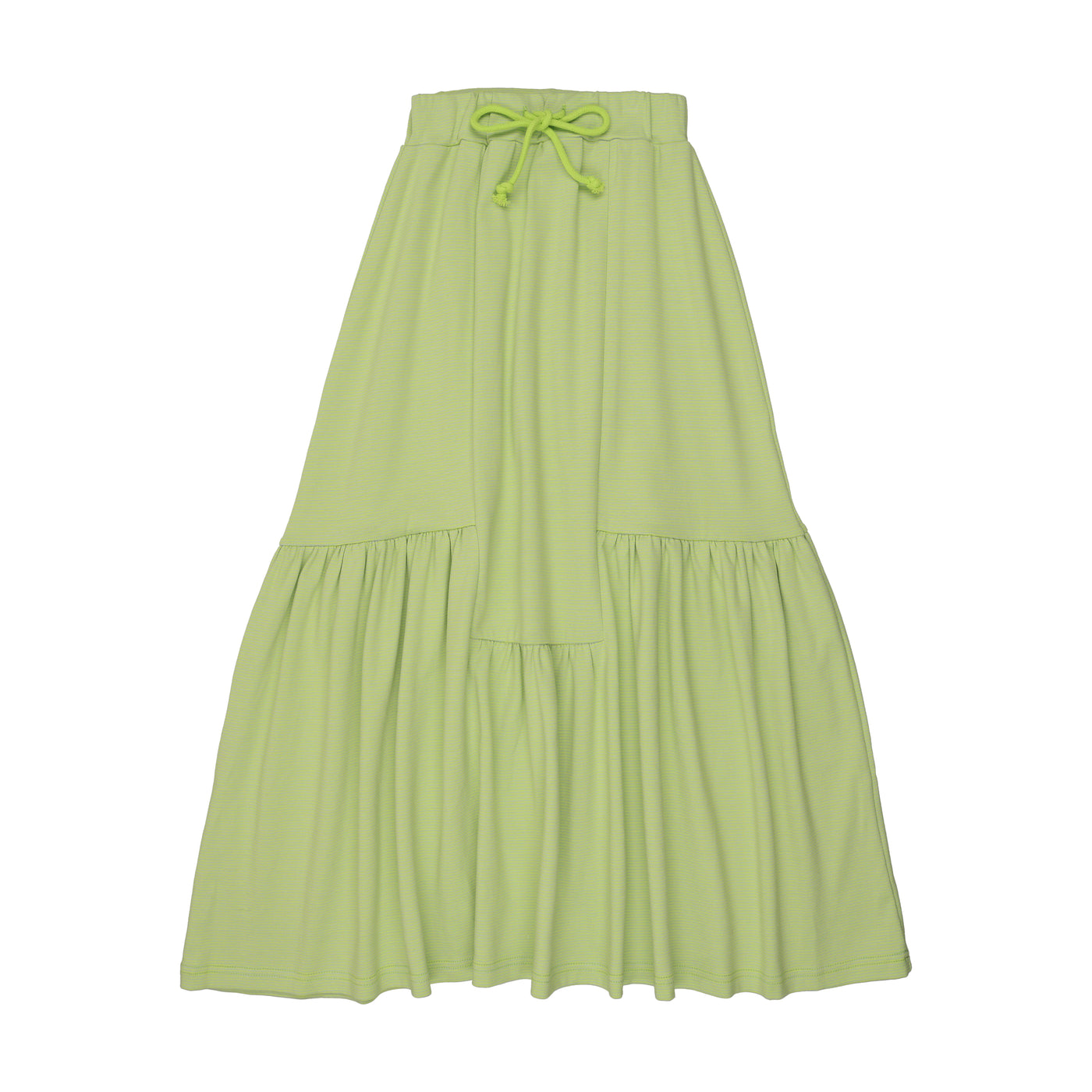 Striped Midi Skirt - Green