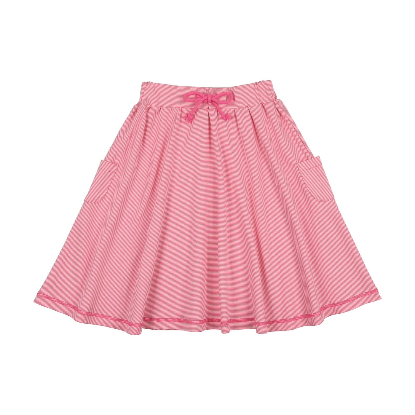 Striped full skirt - Hot Pink