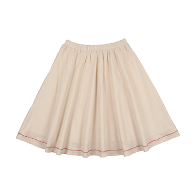 Ruffled Collar Shirt / Skirt - Natural