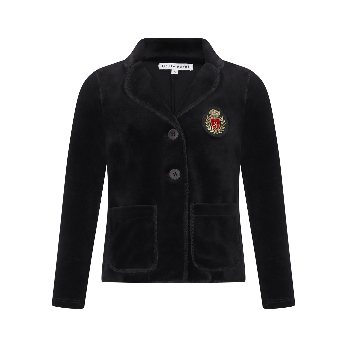 Velour Blazer With Logo