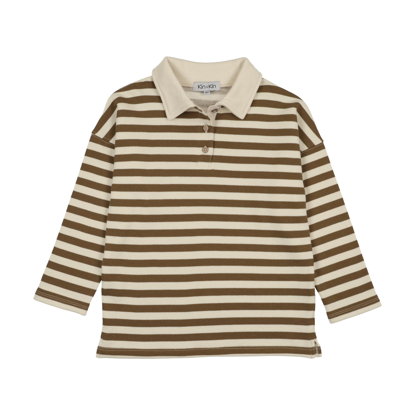 Striped Polo Sweatshirt