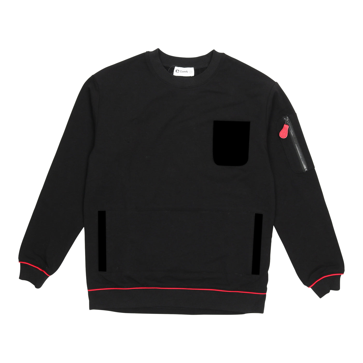 Crew Top W/ Red Trim