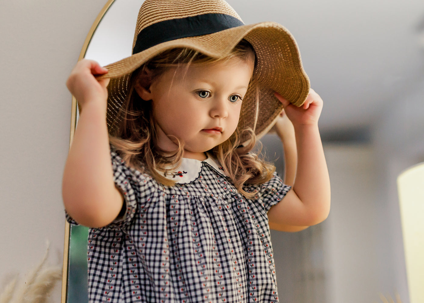 Gingham  Short Sleeve Dress