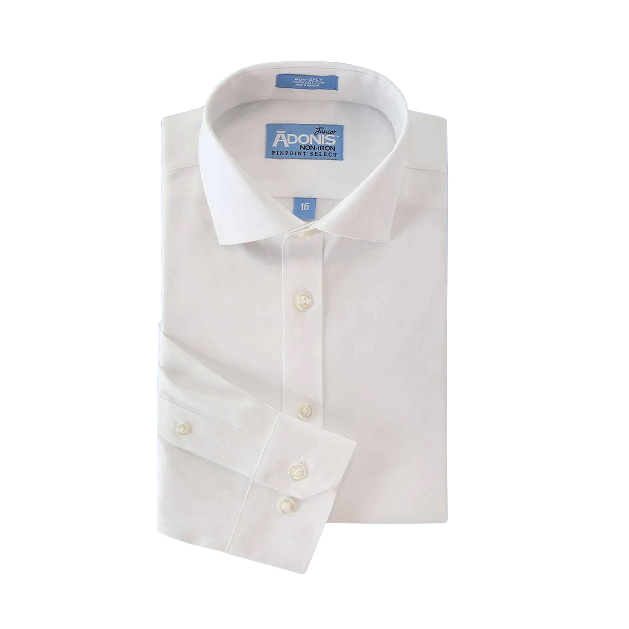 Boys 100% Cotton Non Iron Reg Shirt