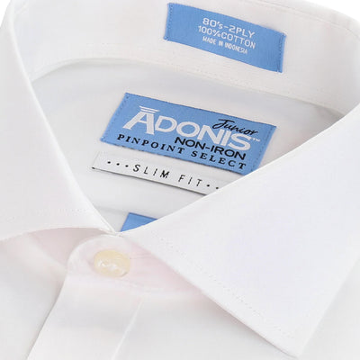 Boys 100% Cotton Non Iron Slim Shirt