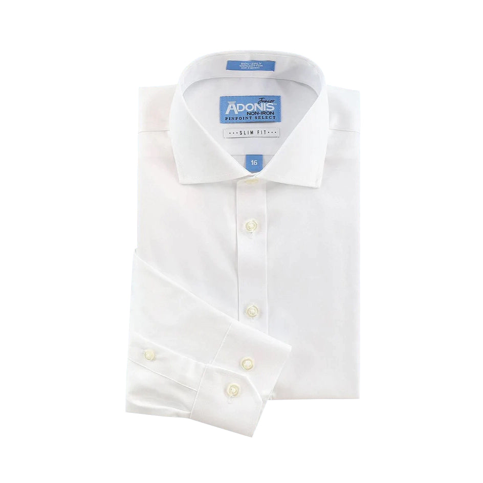 Boys 100% Cotton Non Iron Slim Shirt