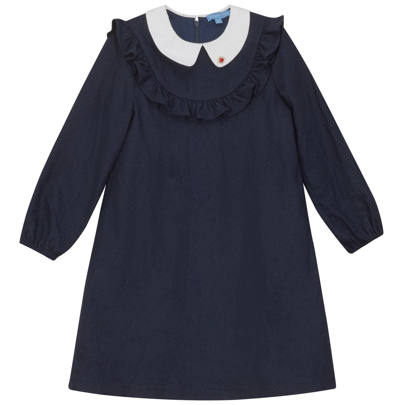 Frill Yoke Wool Dress