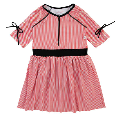 Pinstripe Swim Dress (With Snaps)