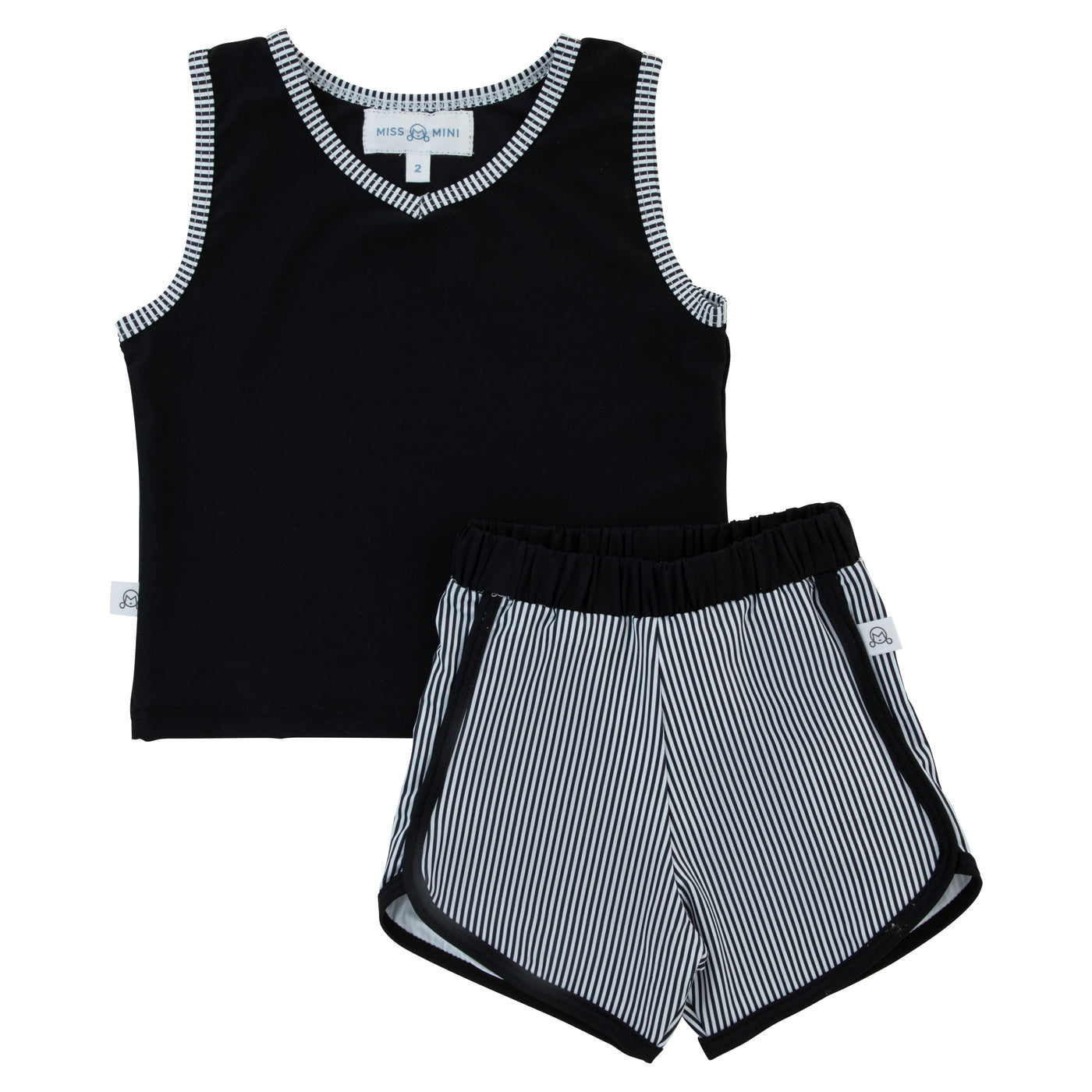 Pinstripe Tank & Shorts Set