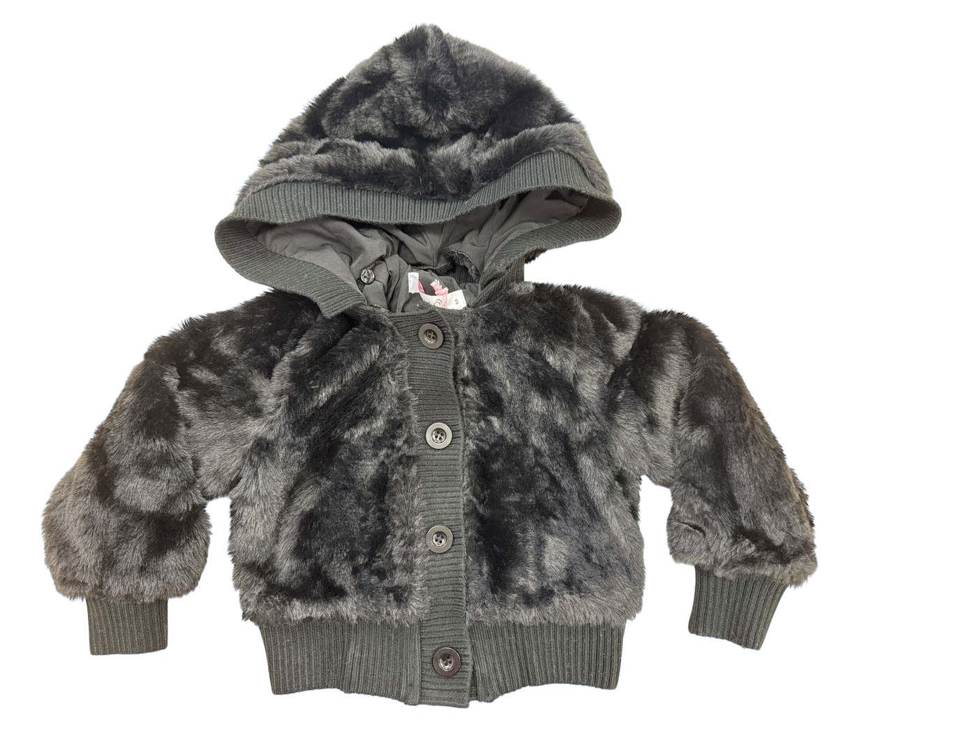 Fuzzy Ribbed Cuffing Coat