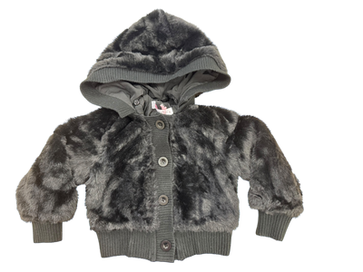 Fuzzy Ribbed Cuffing Coat