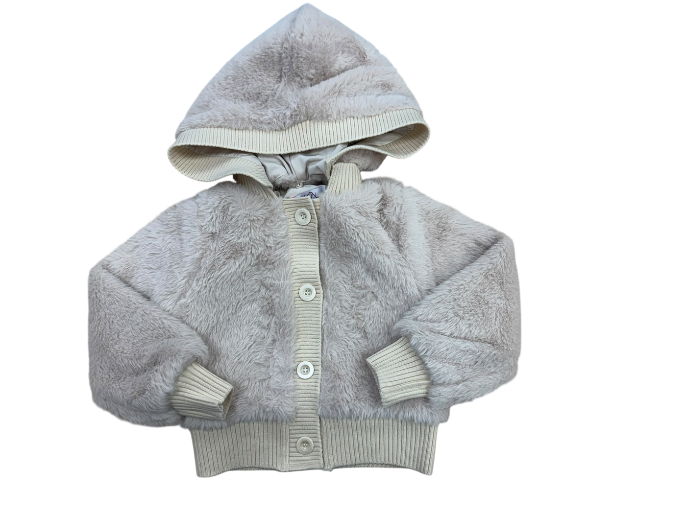 Fuzzy Ribbed Cuffing Coat