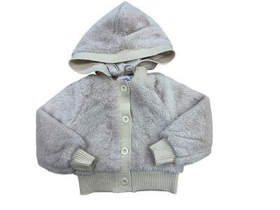 Fuzzy Ribbed Cuffing Coat