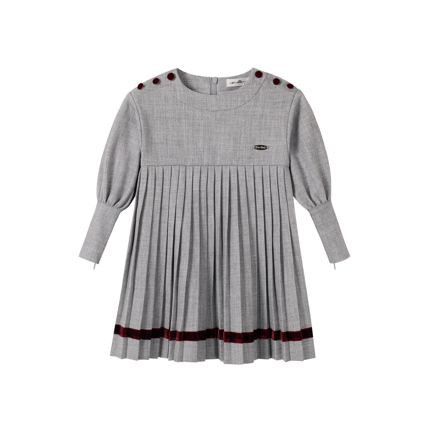 Pleated Button Dress