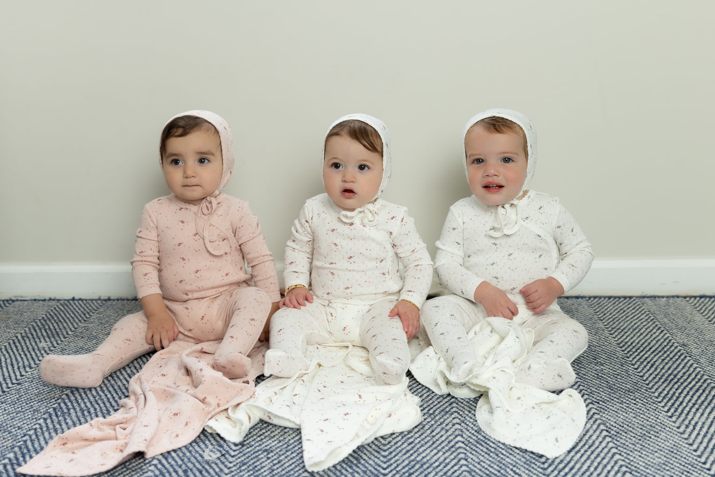 Pretty Petals Footie Set With Hat