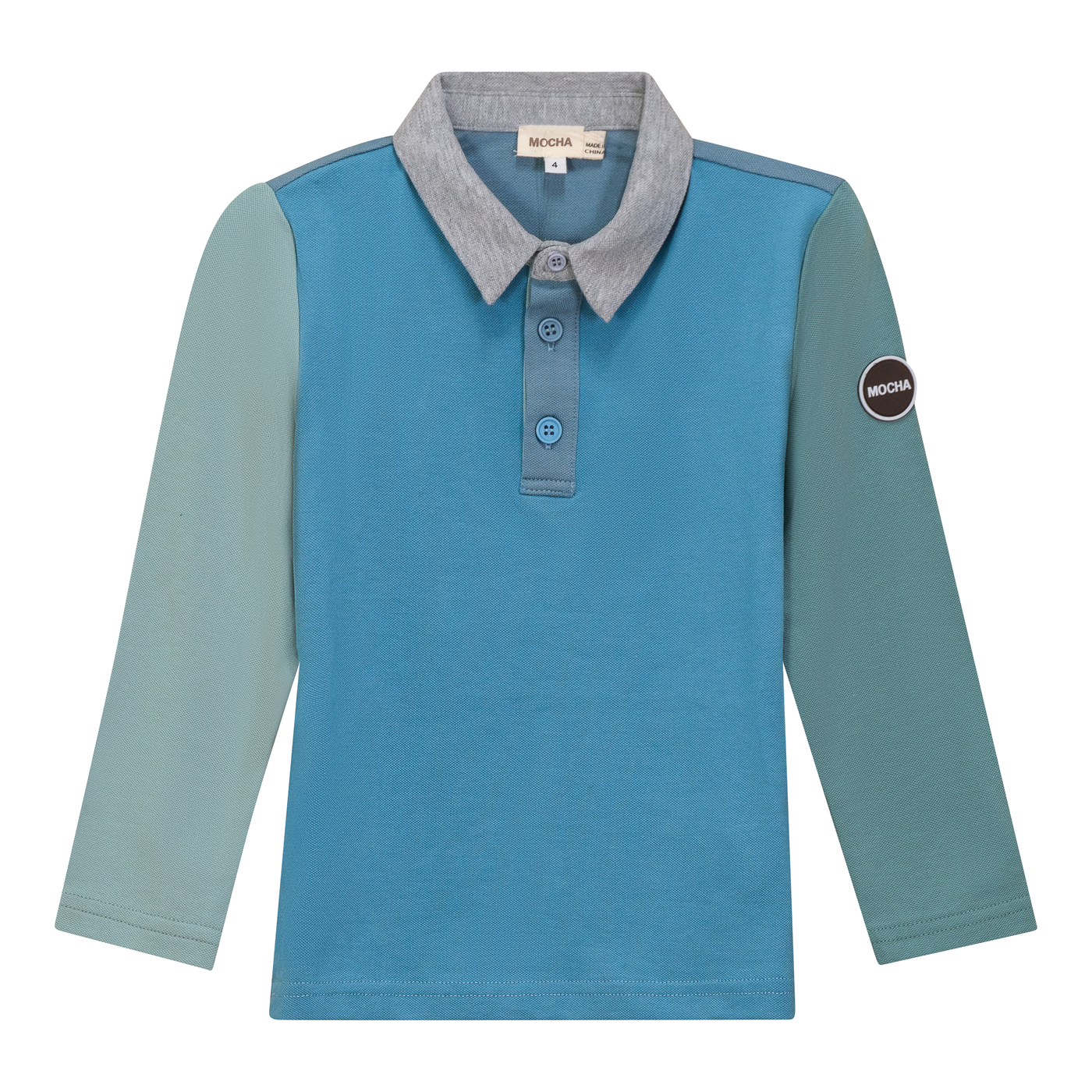 Polo With Placket - DUSTY BLUE