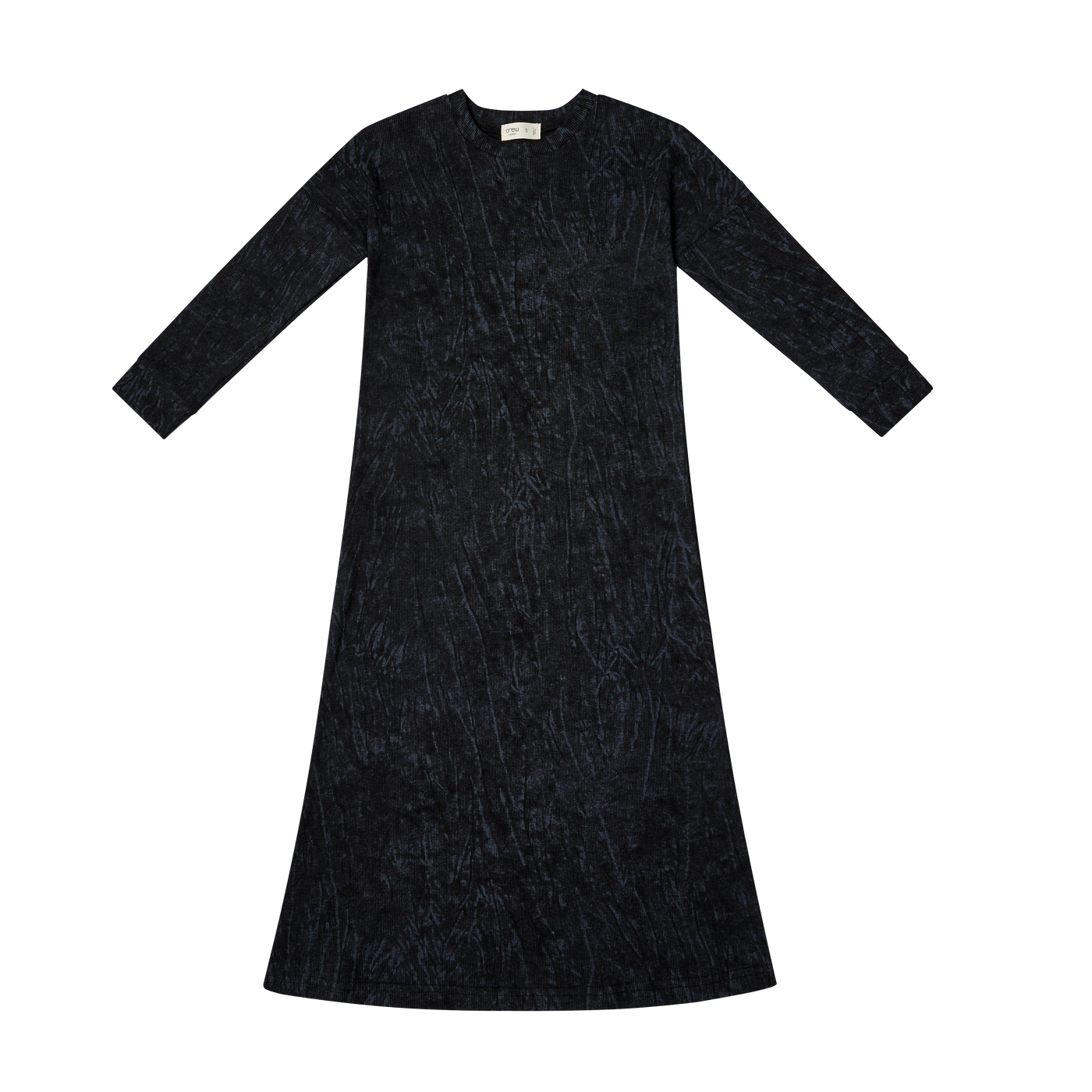 Rib Nightgown - BLACK