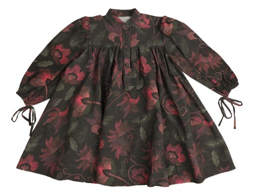 Line Floral Print Dress