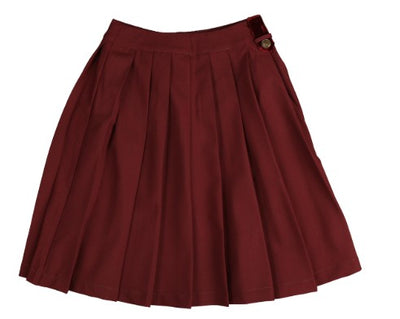 Pleated Skirt With Velvet Tab