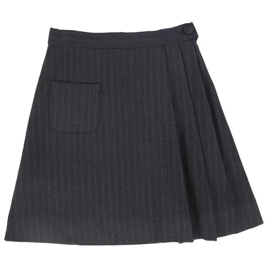 Striped Button Skirt