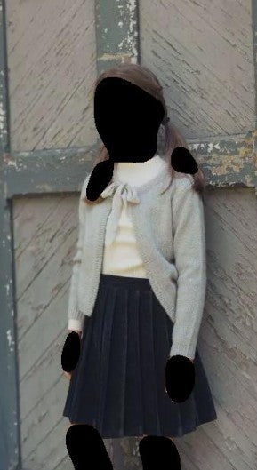 Knit Cardigan w/ Bow Tie