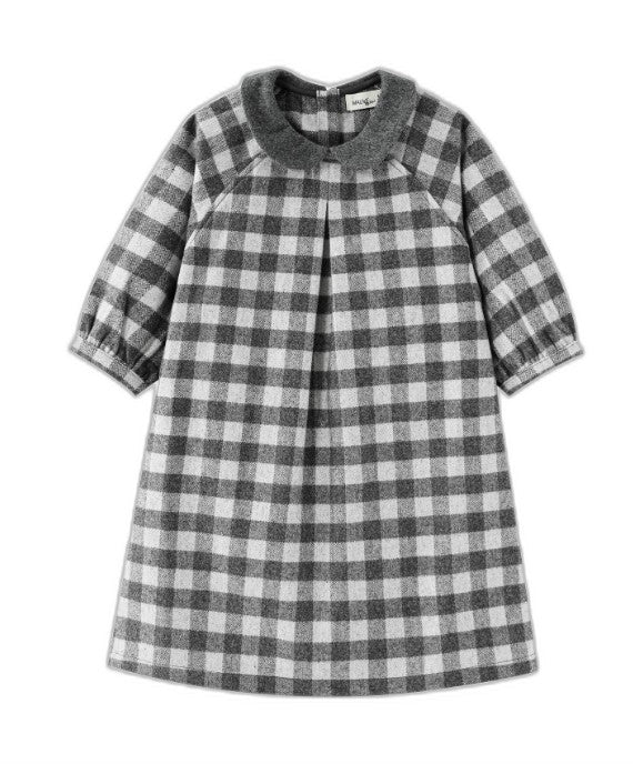 Checkered Dress W/ Collar
